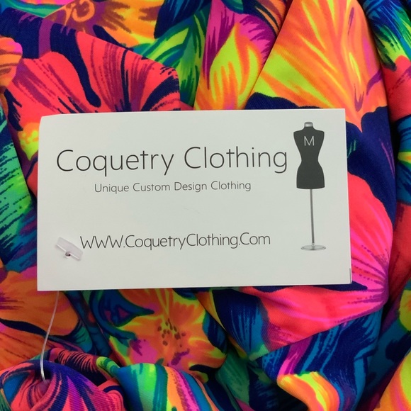 Coquetry Clothing Tahitian Floral High Waist Bell Bottom Flares - Picture 6 of 6